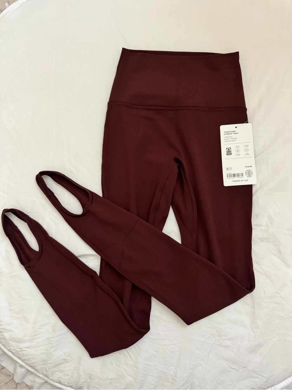 Athleta High-Waist Maroon Leggings